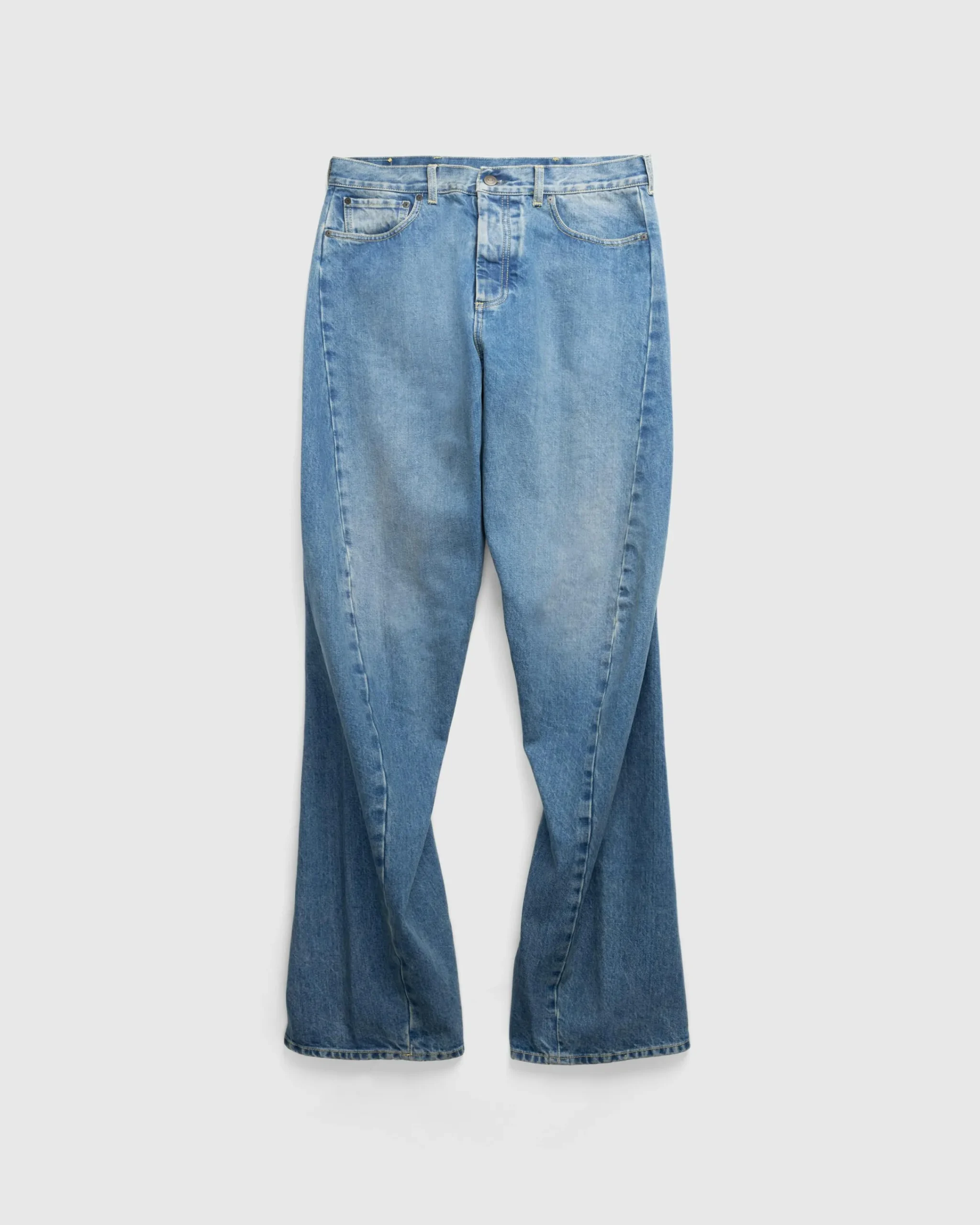 Maison Margiela Diagonal Seam Jeans Medium Blue- Pants