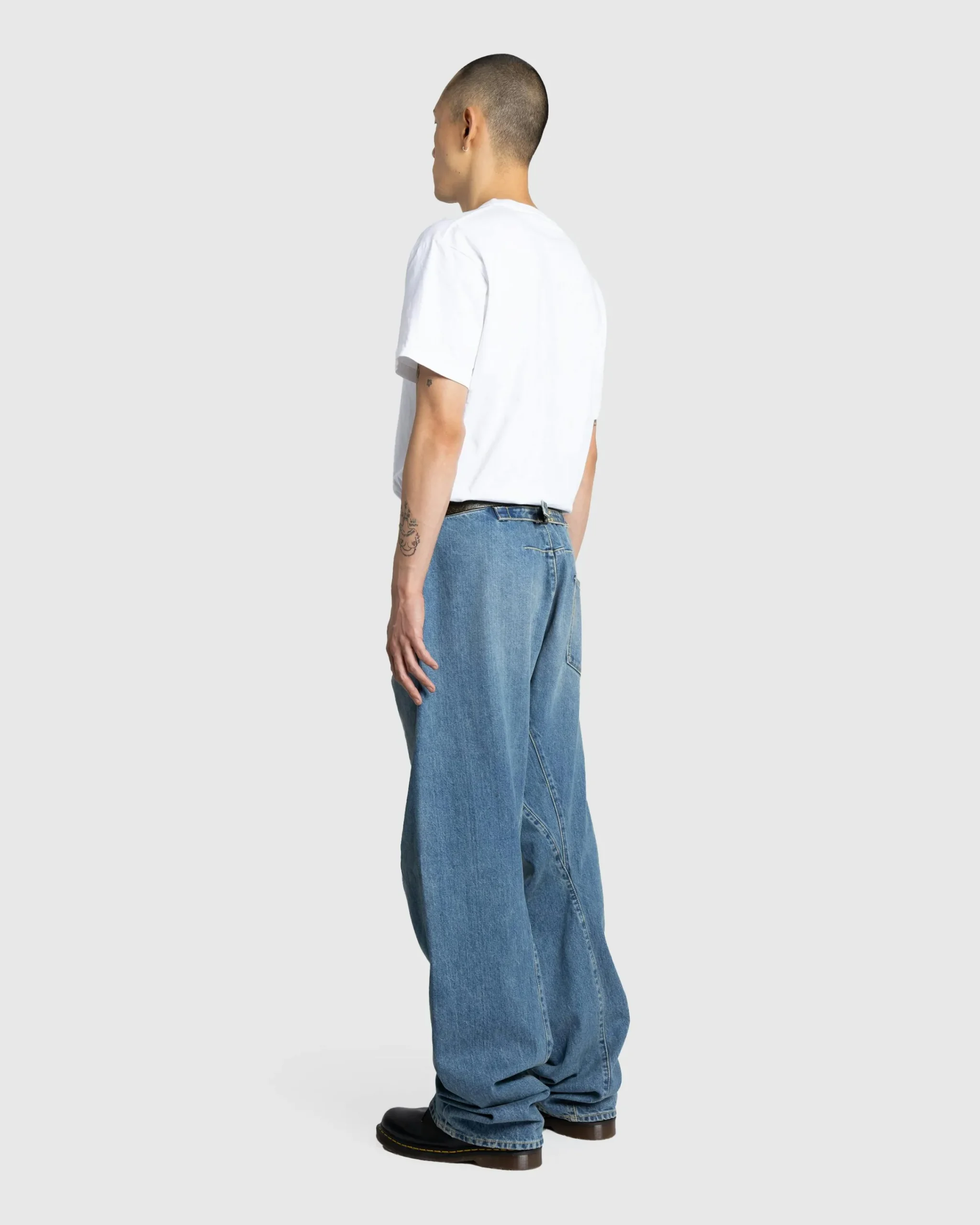 Maison Margiela Diagonal Seam Jeans Medium Blue- Pants