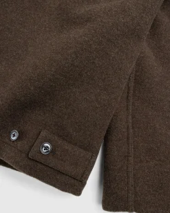 Lemaire Dispatch Peacoat Brown Chine- Outerwear