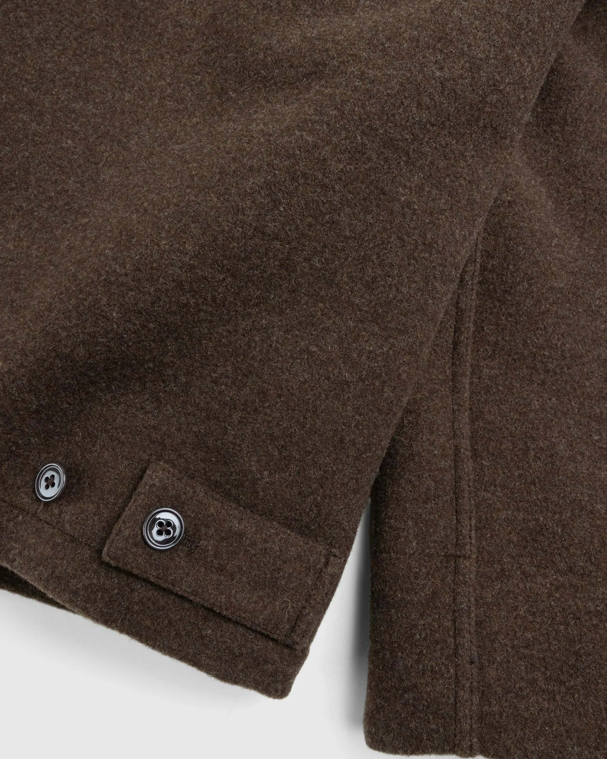 Lemaire Dispatch Peacoat Brown Chine- Outerwear