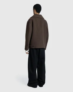 Lemaire Dispatch Peacoat Brown Chine- Outerwear