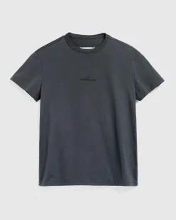 Maison Margiela Distorted Logo T-Shirt Washed Black- Tops