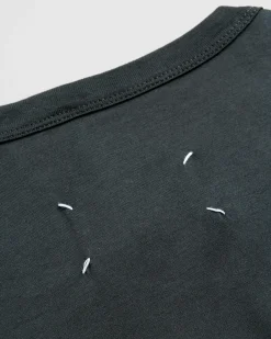 Maison Margiela Distorted Logo T-Shirt Washed Black- Tops