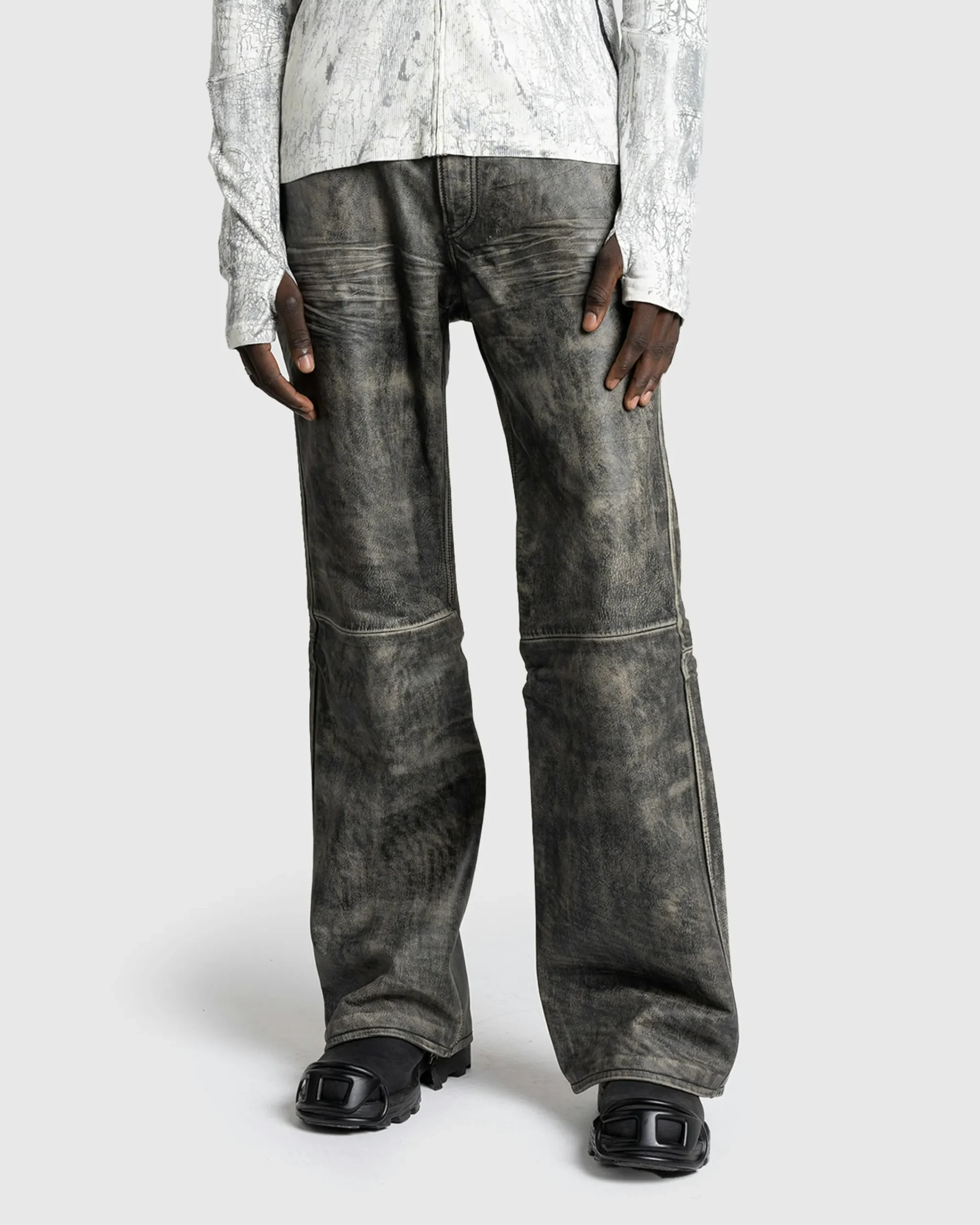 Acne Studios Distressed Leather Pant- Pants