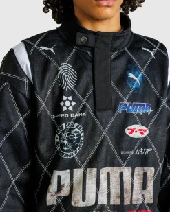 Puma Distressed Sweatshirt  Black- Sweats