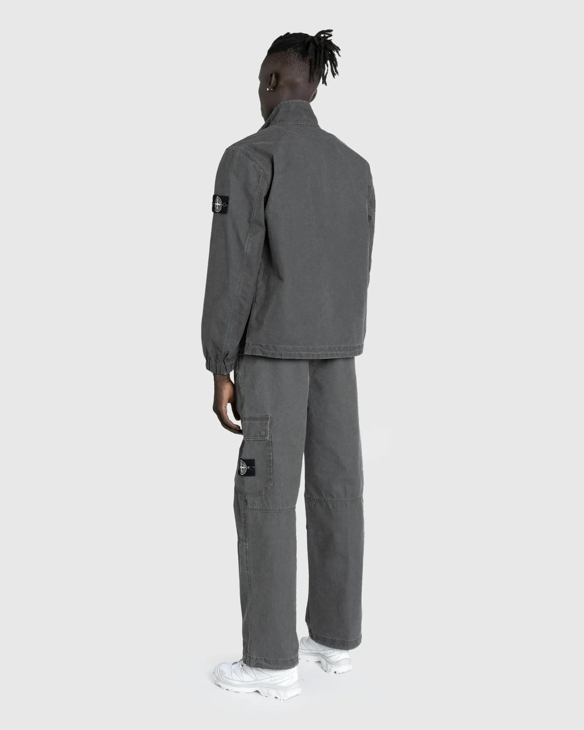 Stone Island Drawstring Pants Lead Grey- Pants
