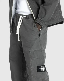 Stone Island Drawstring Pants Lead Grey- Pants