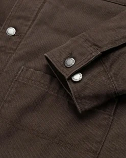 Dickies Duck High Pile Fleece Lined Chore Jacket Dark Brown- Outerwear
