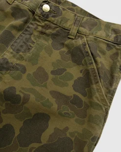 Carhartt WIP Duck Single Knee Pant Camo Green/Office Green/Garment Dyed- Pants