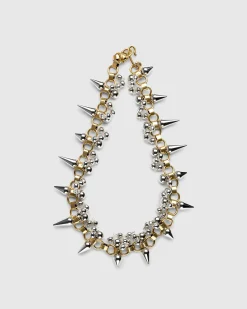 Jil Sander EM6 Necklace 4 Silver/Gold- Jewelry