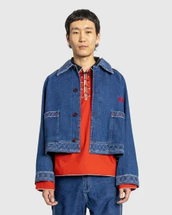 Bode Embroidered Denim Jacket- Outerwear