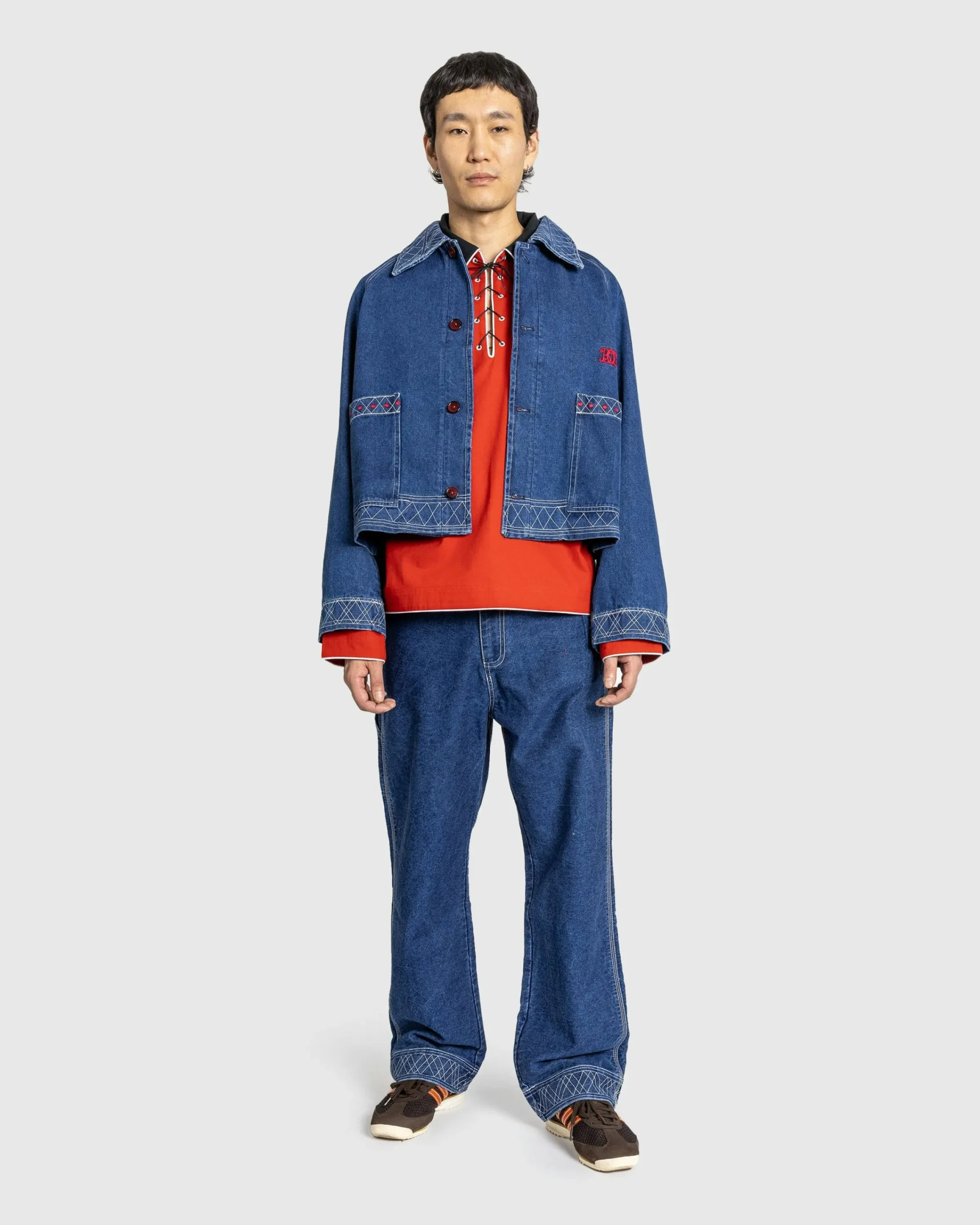 Bode Embroidered Denim Jacket- Outerwear
