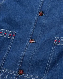 Bode Embroidered Denim Jacket- Outerwear