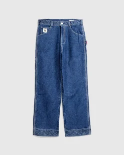 Bode Embroidered Denim Knolly Brook Trouser- Pants