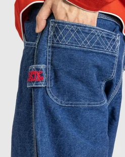 Bode Embroidered Denim Knolly Brook Trouser- Pants