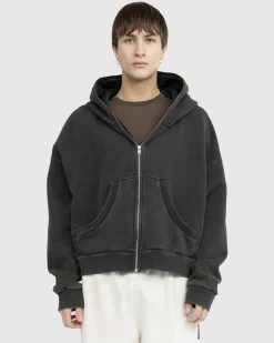 Entire Studios Eternal Zip Washed Black- Sweats