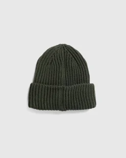 C.P. Company Extra Fine Merino Wool Goggle Beanie Ivy Green- Hats