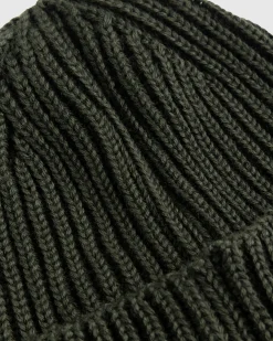C.P. Company Extra Fine Merino Wool Goggle Beanie Ivy Green- Hats