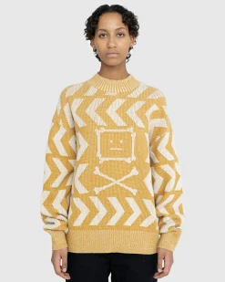 Acne Studios Face Crossbones and Arrow Crewneck Sweater- Knitwear