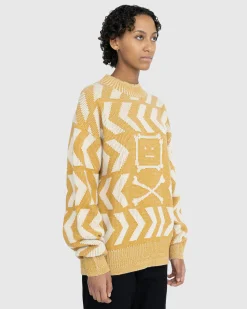 Acne Studios Face Crossbones and Arrow Crewneck Sweater- Knitwear