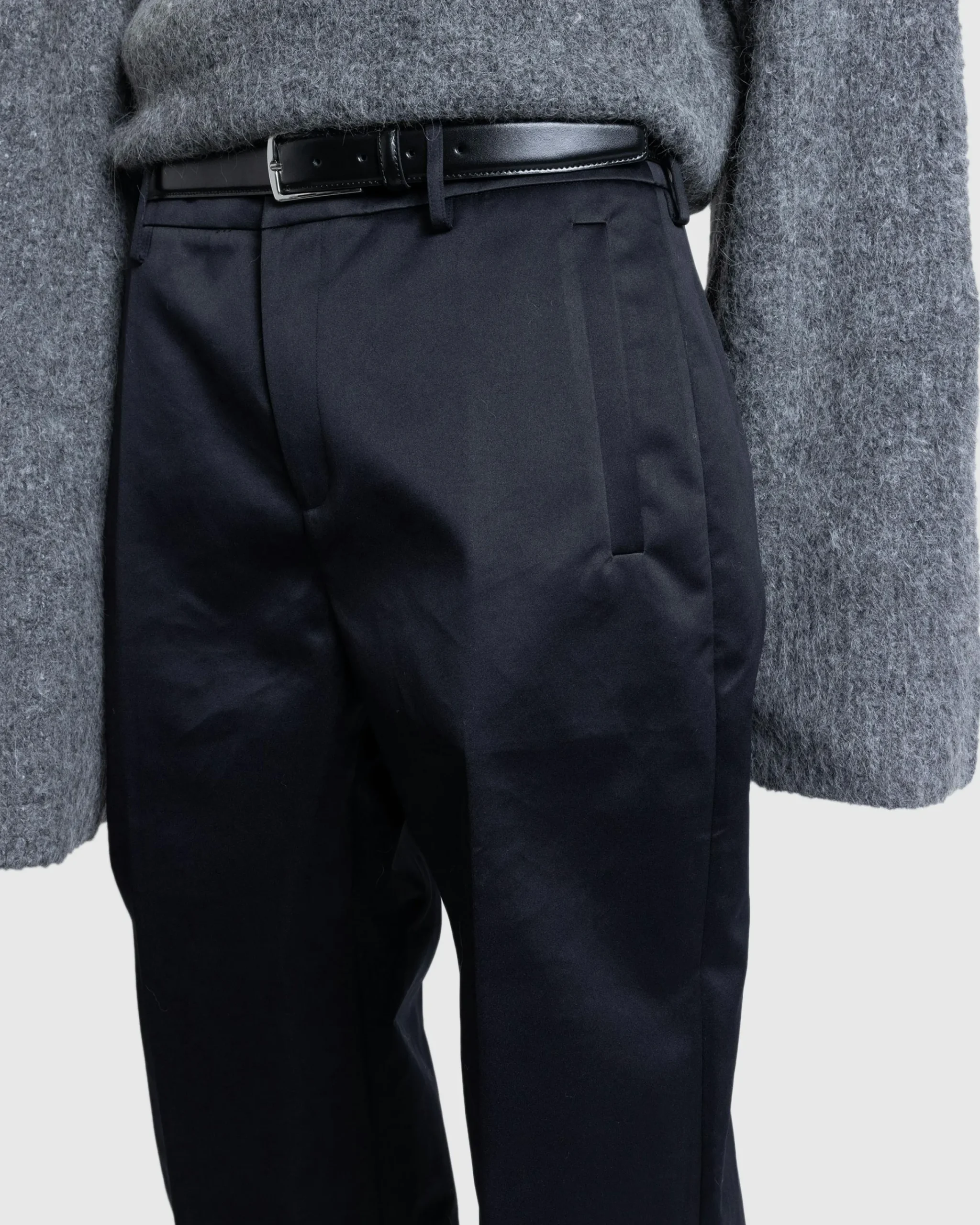 Entire Studios Father Suiting Pant Black Sateen- Pants