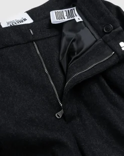 Jean Paul Gaultier Felted Wool Suit Pants Dark Grey- Pants