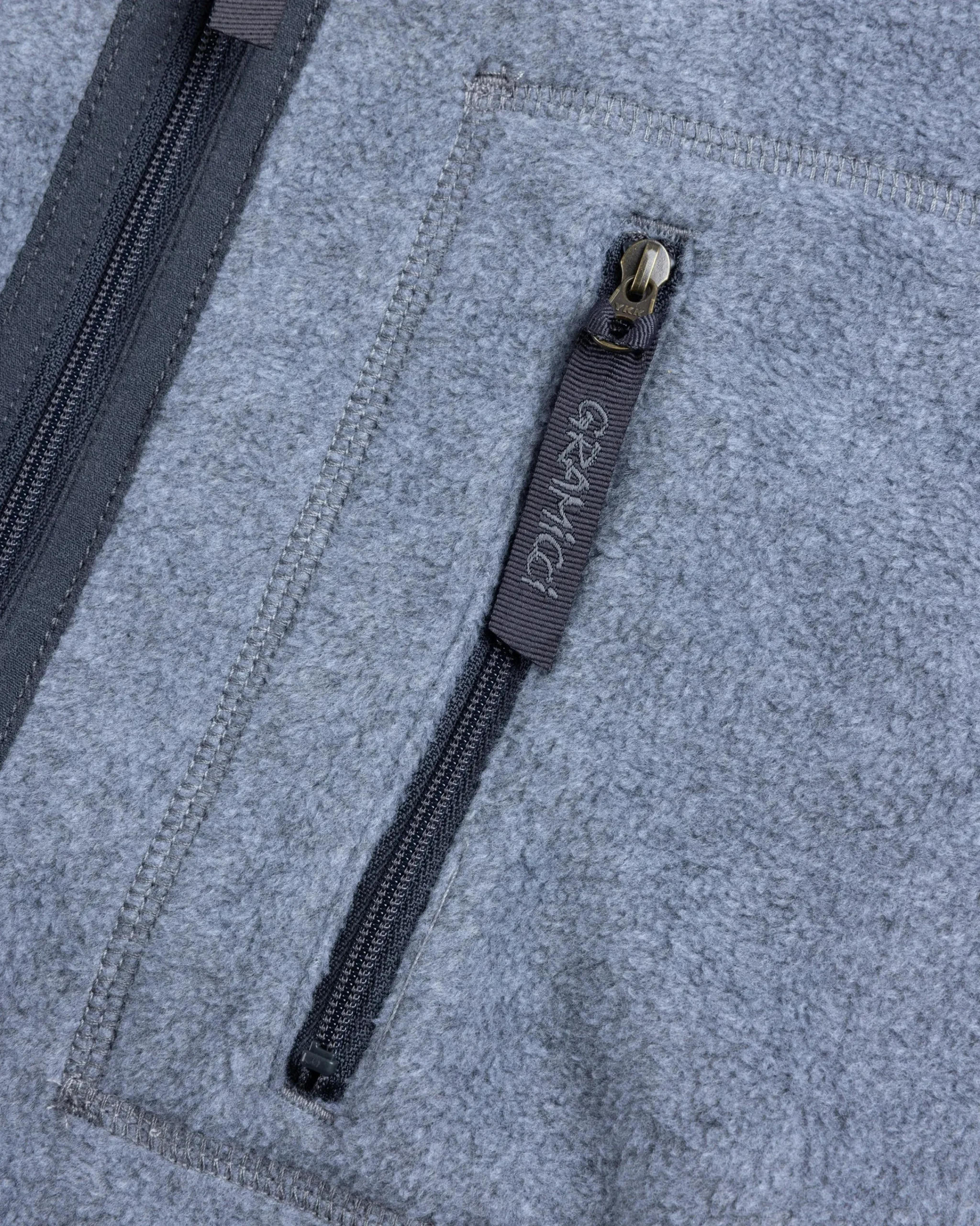 Gramicci Fleece Cardigan Zip-Up Heather Charcoal- Knitwear