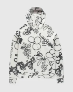 NTS Fleece Flower Hoodie Ivory/Black- Sweats