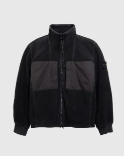 Stone Island Fleece Jacket Lead Grey- Outerwear