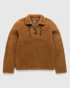 Bode Fleece Tie-Up Pullover- Outerwear