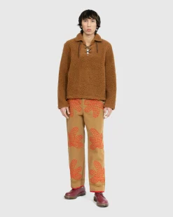Bode Fleece Tie-Up Pullover- Outerwear