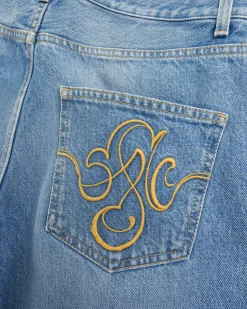 Stockholm Surfboard Club Fog Denim Light Blue- Pants