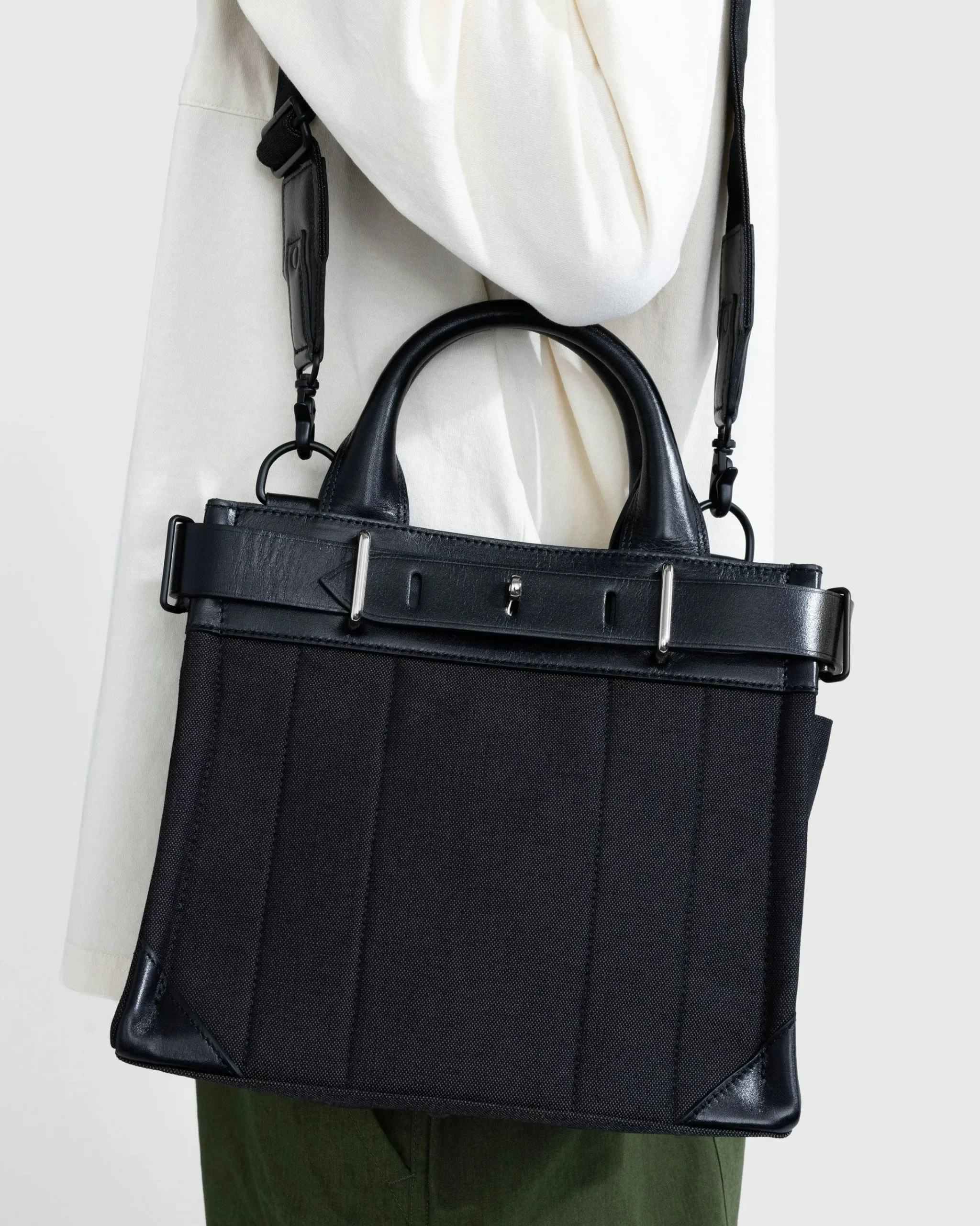 Porter-Yoshida & Co. Fork 2-Way Tote Bag Black- Bags