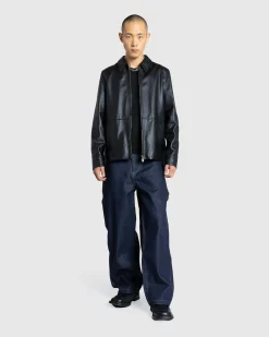 Meta Campania Collective Frankie Raw Denim Straight Leg Workwear Trousers Midnight Blue- Pants
