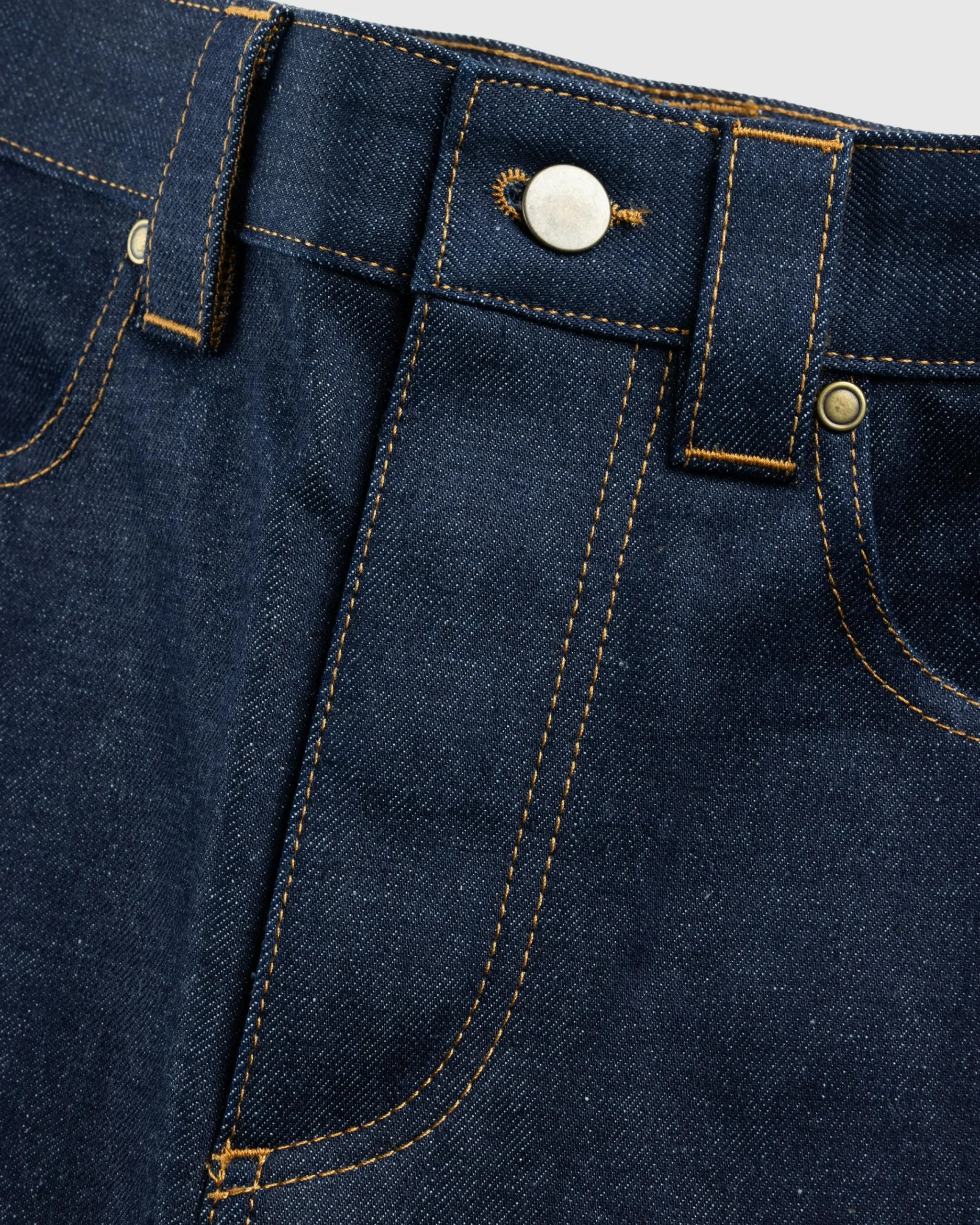 Meta Campania Collective Frankie Raw Denim Straight Leg Workwear Trousers Midnight Blue- Pants
