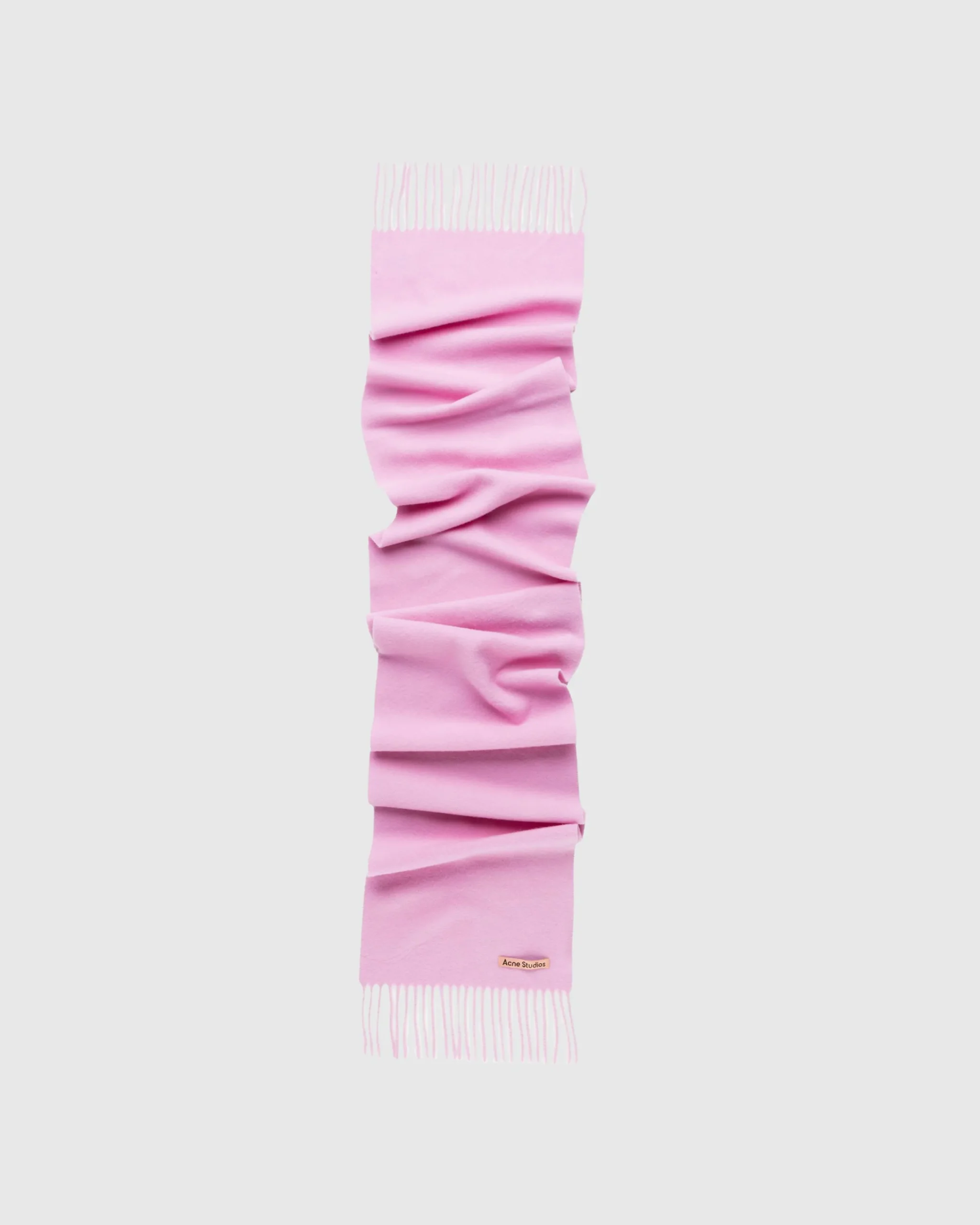 Acne Studios Fringe Wool Scarf Cotton Candy Pink- Scarves