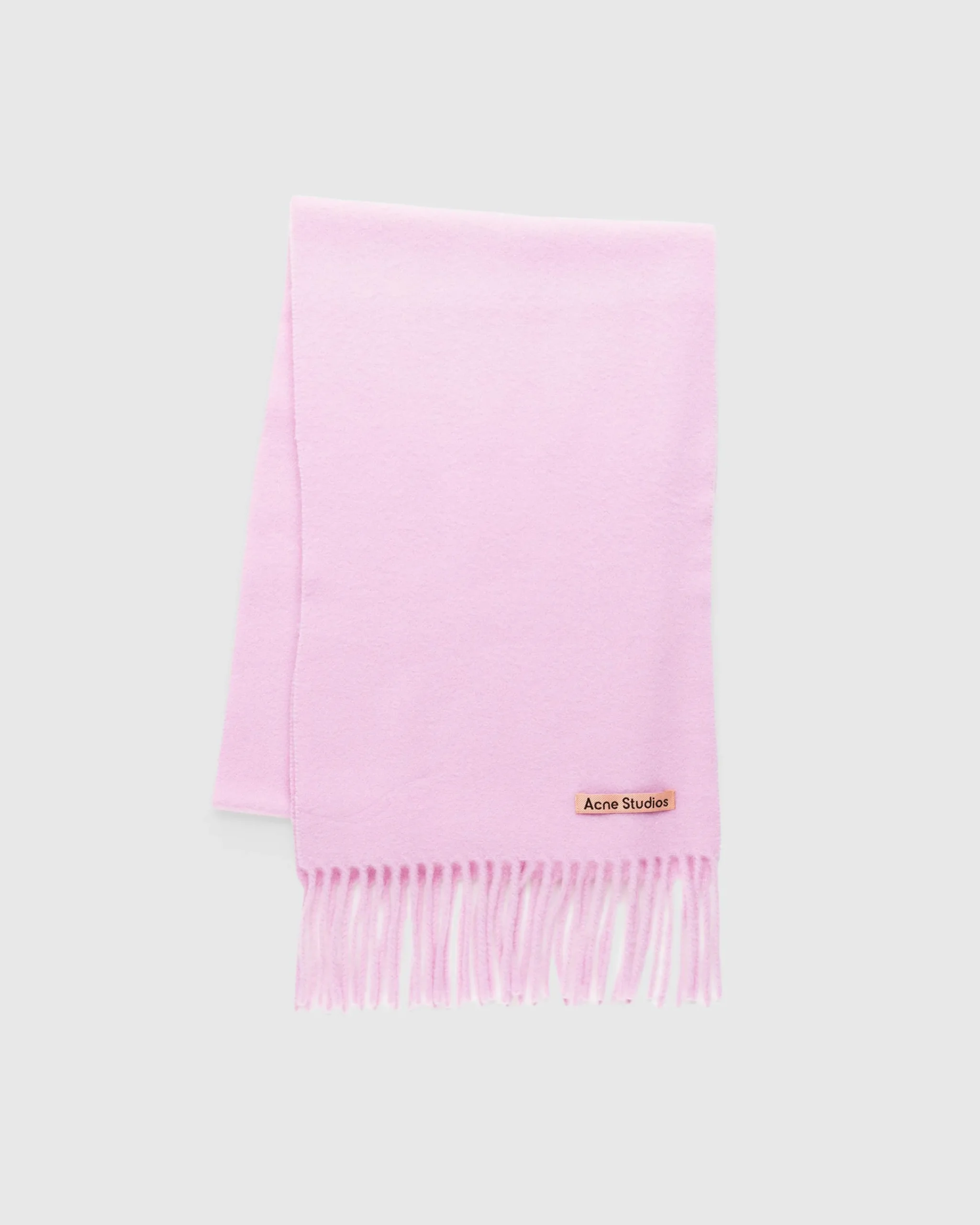 Acne Studios Fringe Wool Scarf Cotton Candy Pink- Scarves