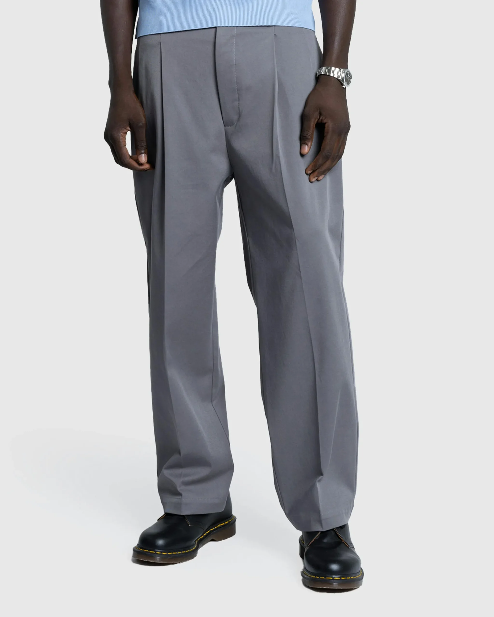 Marni Gabardine Classic Trousers Antique Silver- Pants