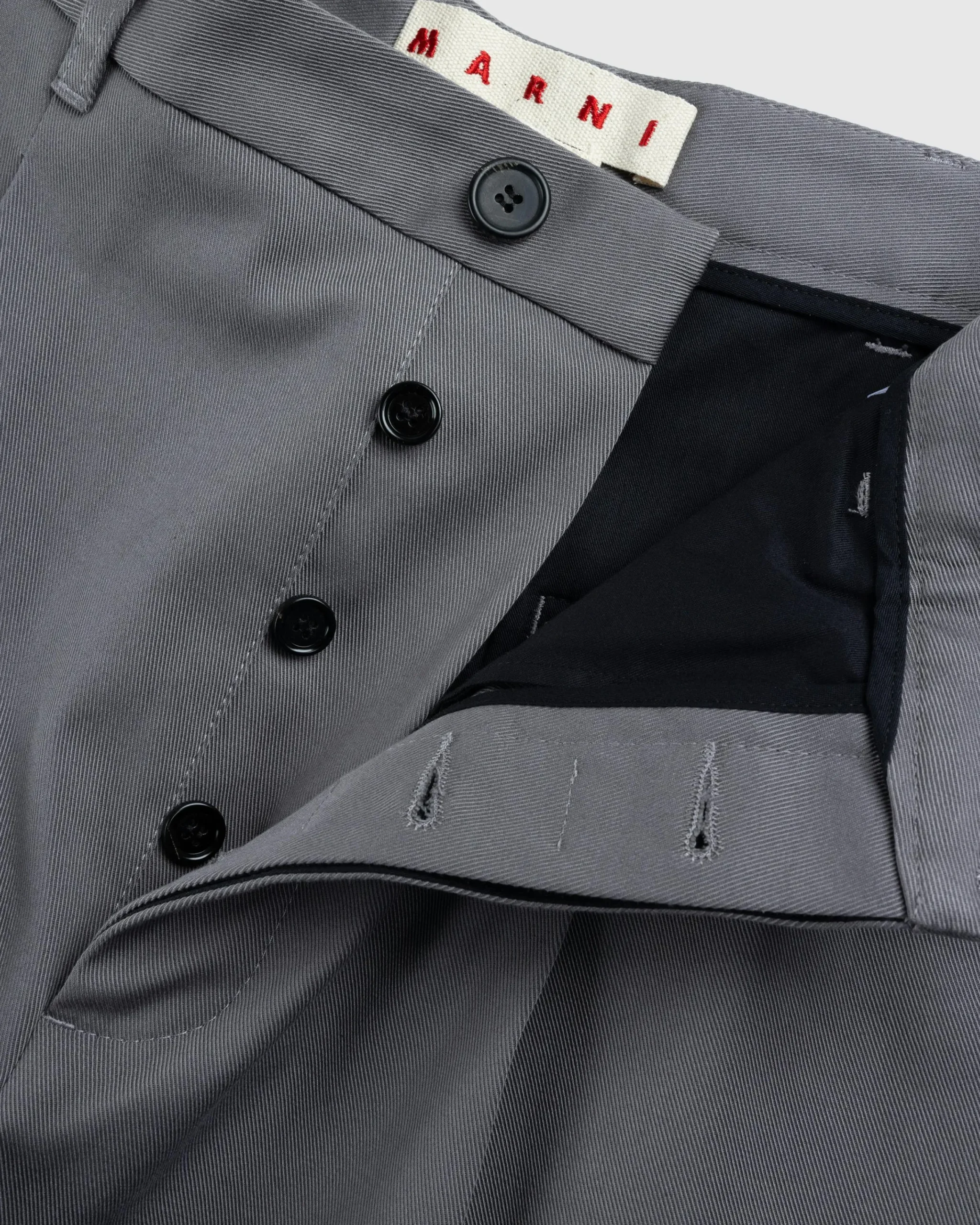 Marni Gabardine Classic Trousers Antique Silver- Pants