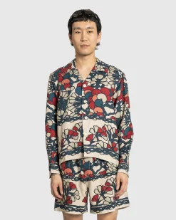 Bode Garden Lattice Long-Sleeve Shirt Ecru/Multi- Shirts