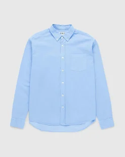 Highsnobiety HS05 Garment-Dyed Peach Long-Sleeve Shirt- Shirts