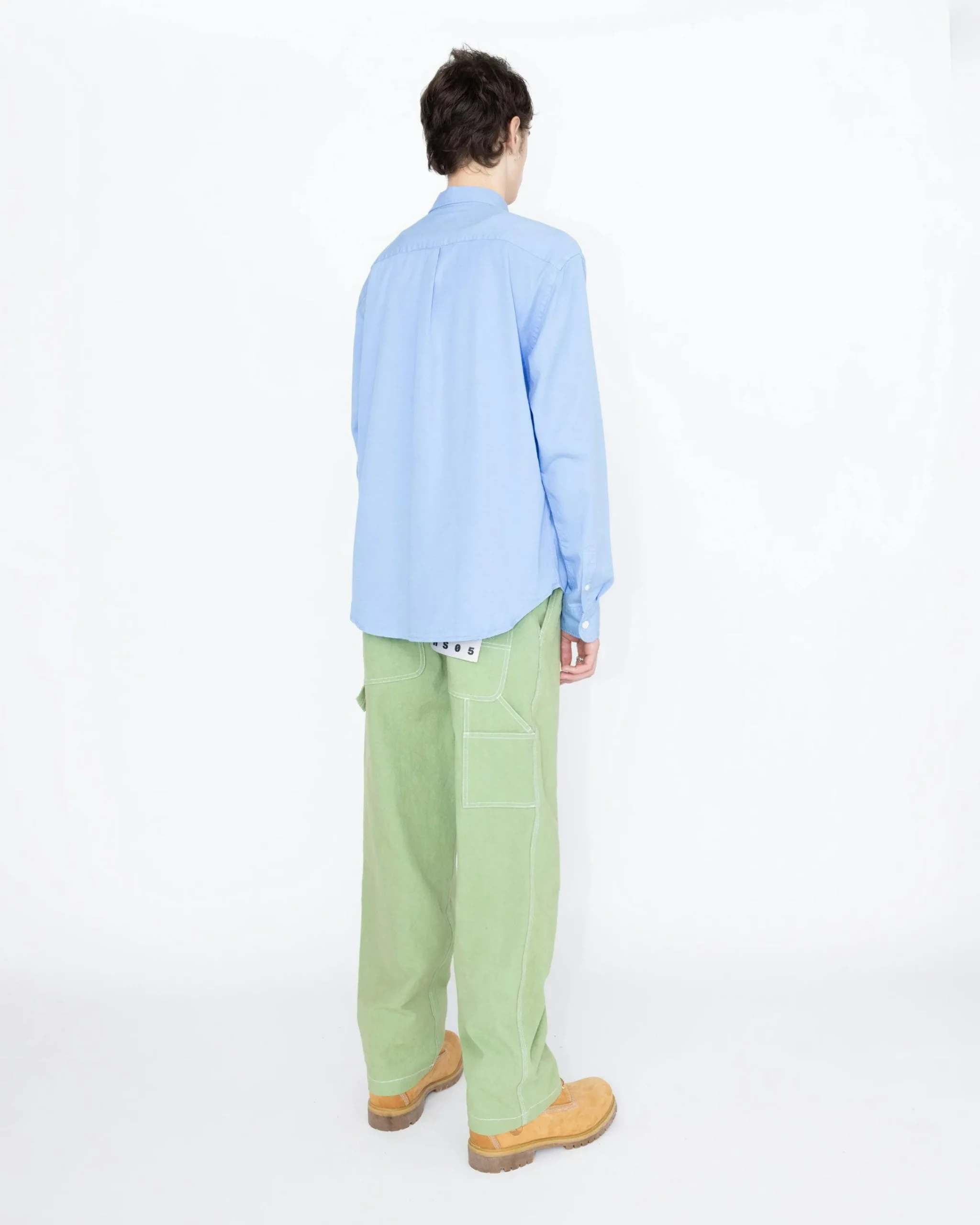 Highsnobiety HS05 Garment-Dyed Peach Long-Sleeve Shirt- Shirts