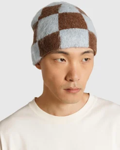 Stockholm Surfboard Club Gas Hat Blue Brown Check- Hats