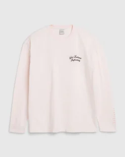 Sant Ambroeus Gelateria Long-Sleeve Light Pink- Tops