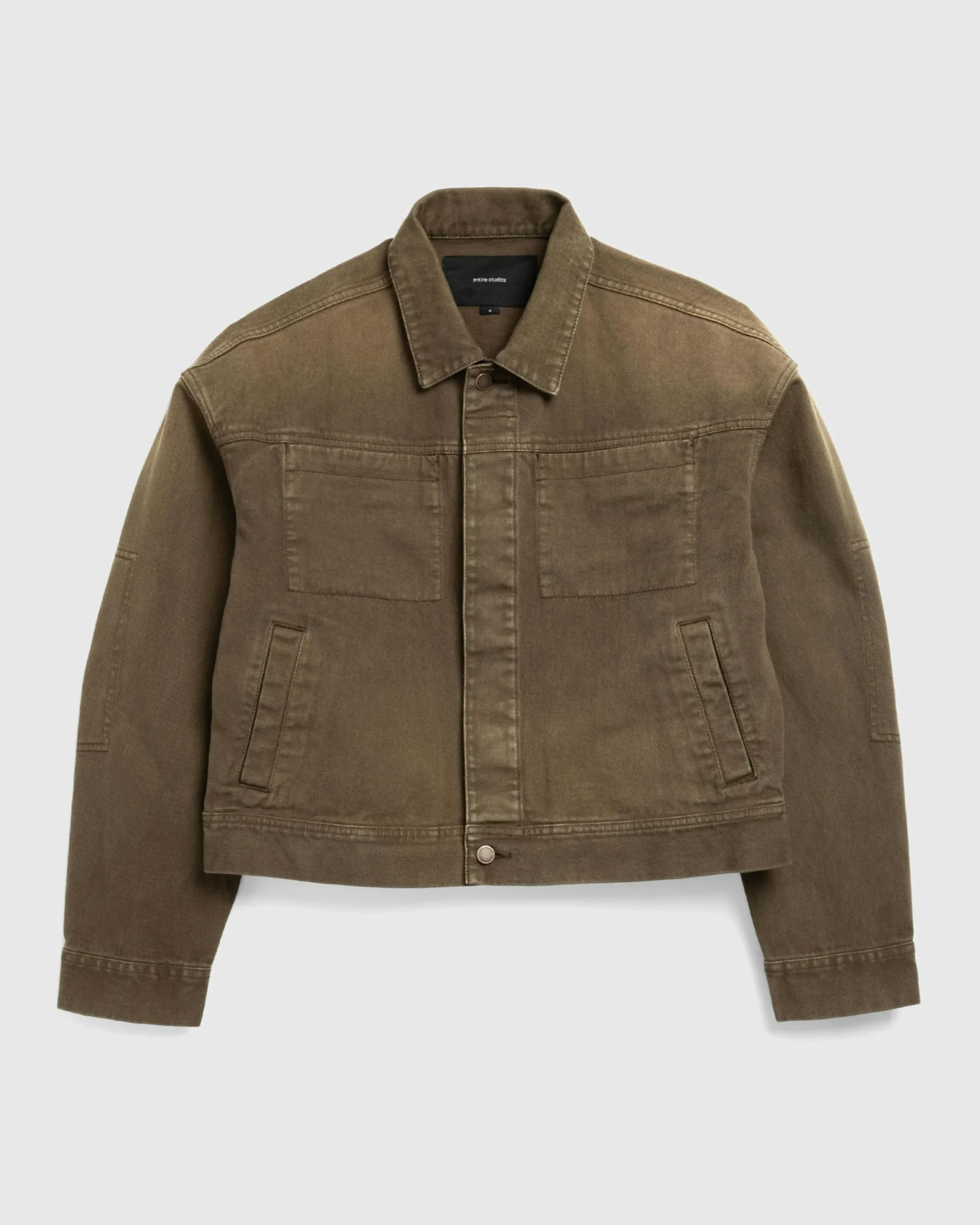Entire Studios Gem Denim Jacket Military Stone- Outerwear