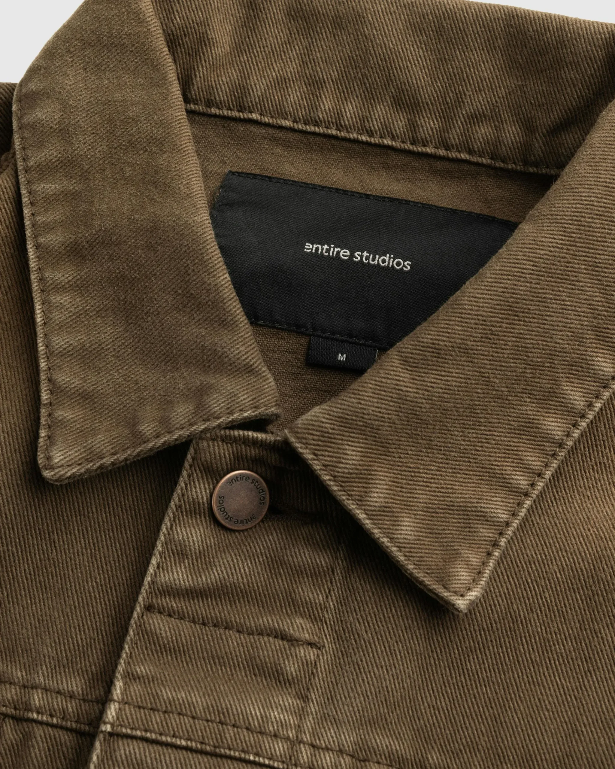Entire Studios Gem Denim Jacket Military Stone- Outerwear