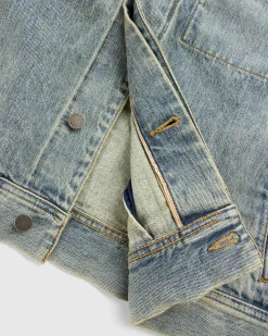 Entire Studios Gem Denim Jacket Surface Wave- Outerwear