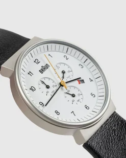 BRAUN Gents BN0035 Classic Chronograph Watch Leather Strap- Watches
