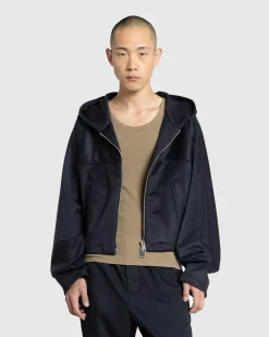 Meta Campania Collective George Cropped Cashmere Blouson Midnight Blue- Sweats