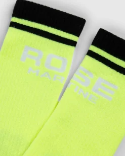 Martine Rose Graphic Socks Multipack Black/Fluro Yellow- Socks